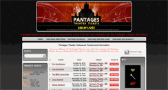 Desktop Screenshot of pantagestheatertickets.com