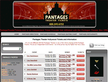 Tablet Screenshot of pantagestheatertickets.com